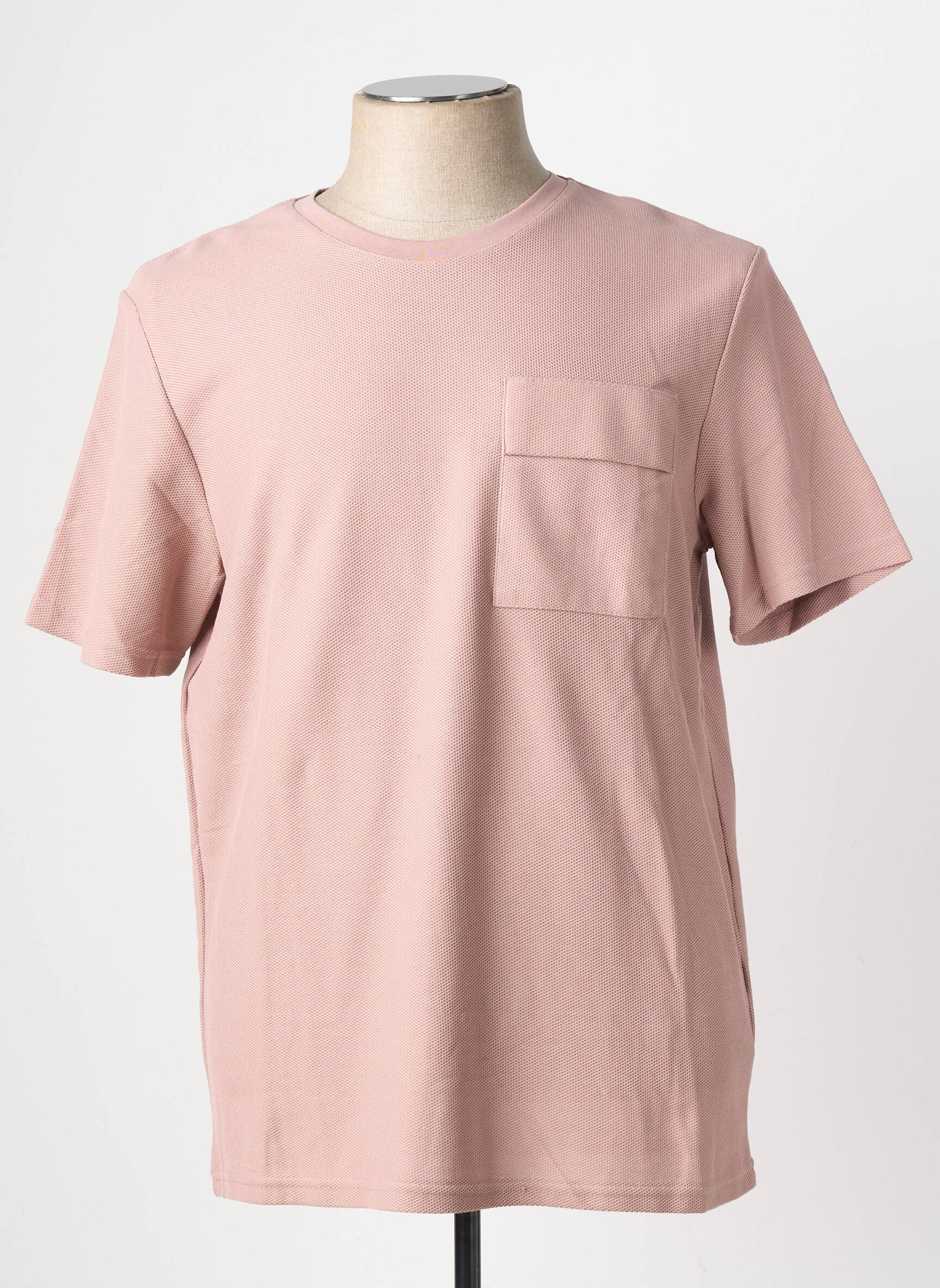 Tricou croială cambrată mâneci scurte roz JSCO bărbat