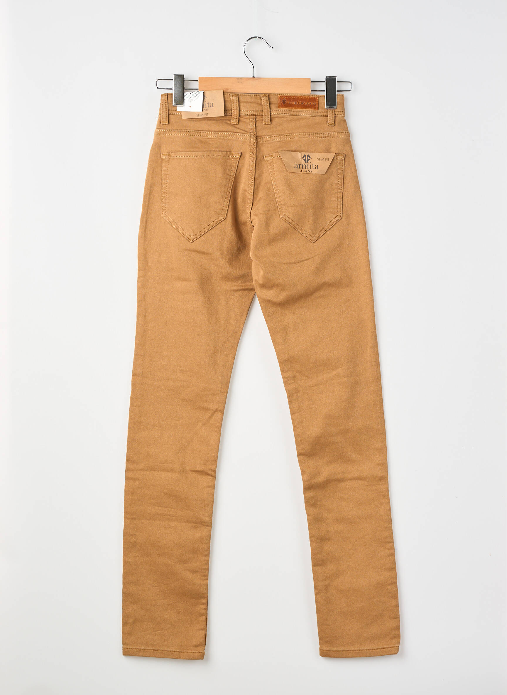 Pantalon slim elasticitate mărime normală maro ARMITA femeie