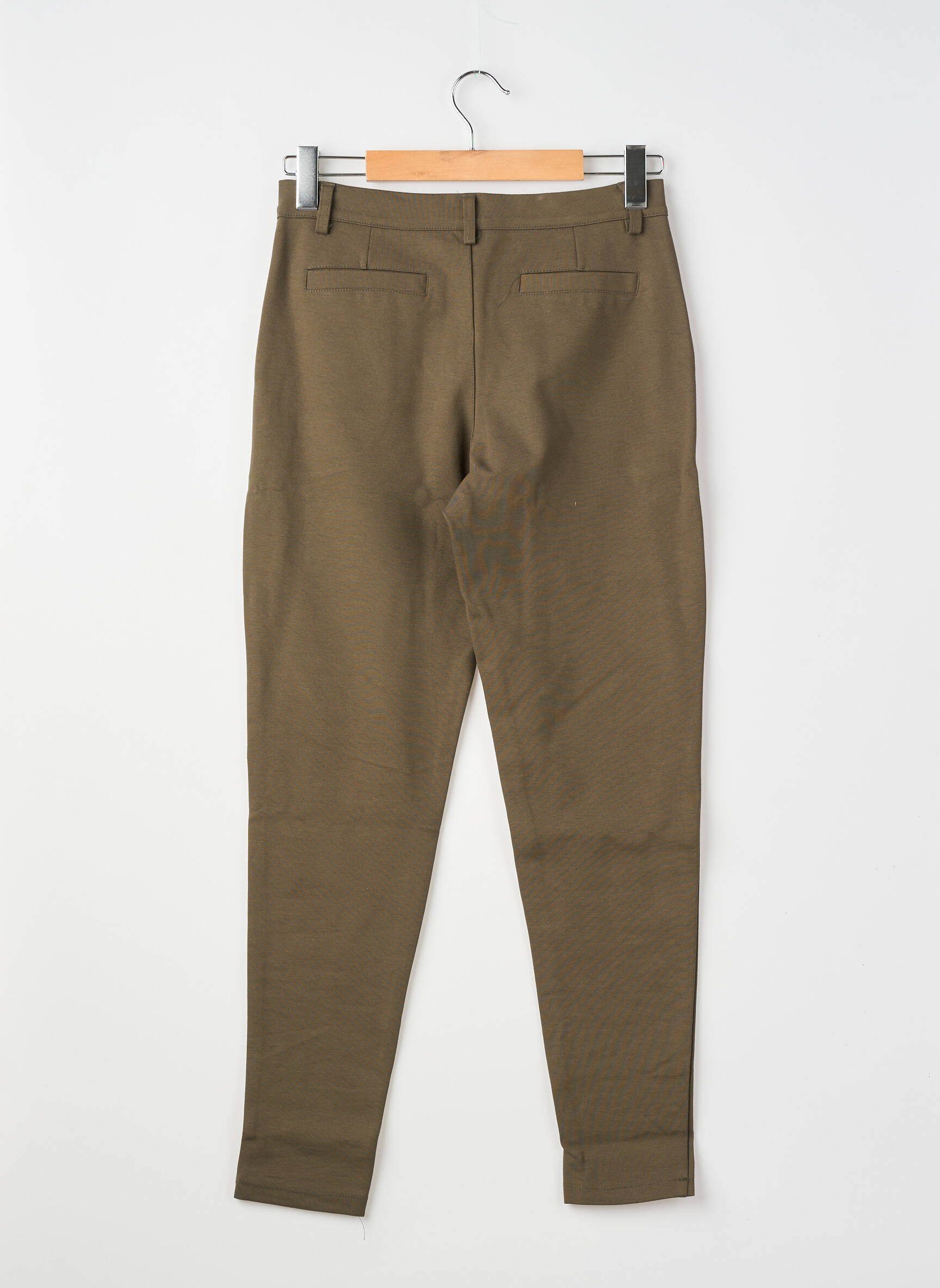 Pantalon chino elasticitate mărime normală verde FRILIVIN femeie