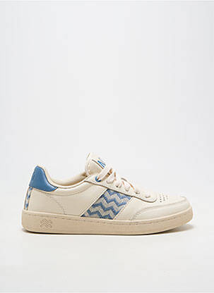 Adidași material neted toc plat până la 3 cm alb N'GO femeie