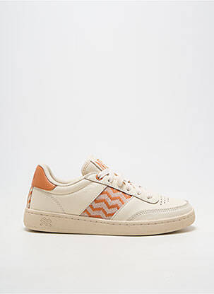 Adidași material neted toc plat până la 3 cm bej N'GO femeie
