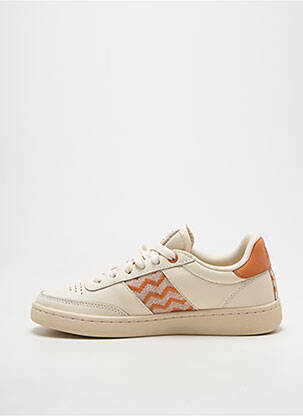 Adidași material neted toc plat până la 3 cm bej N'GO femeie