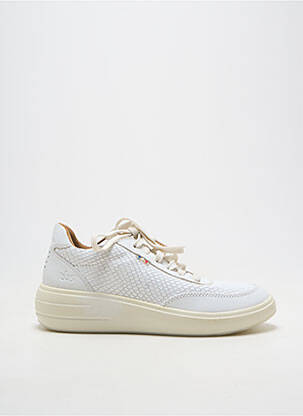 Adidași material neted toc de 4 la 6 cm alb TBS femeie