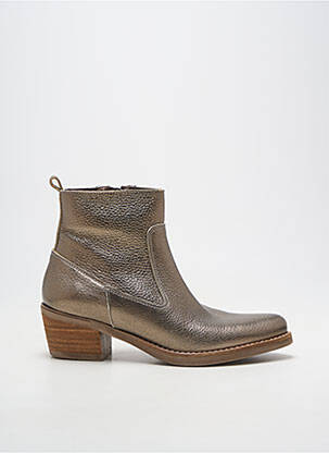 Botine/ghete material neted toc de 4 la 6 cm auriu PATRICIA MILLER femeie