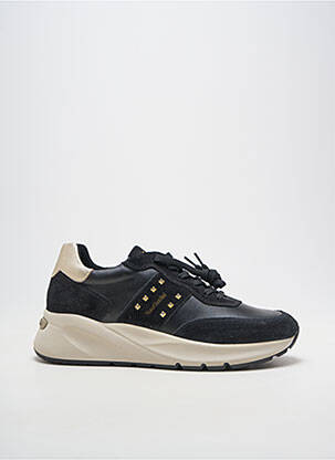 Adidași vârf rotund toc de 4 la 6 cm negru NERO GIARDINI femeie