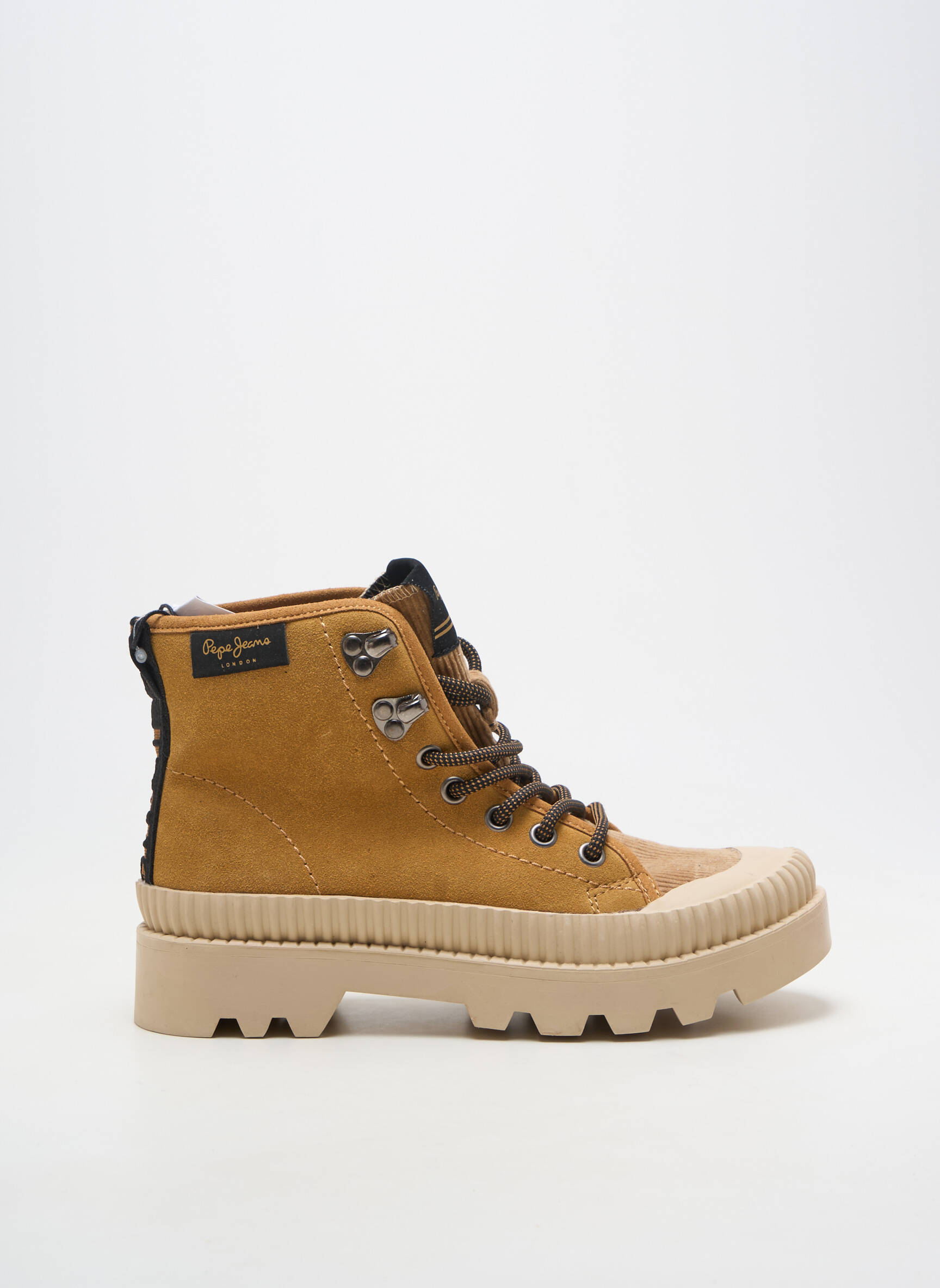 Botine/ghete toc mic toc plat până la 3 cm maro PEPE JEANS femeie