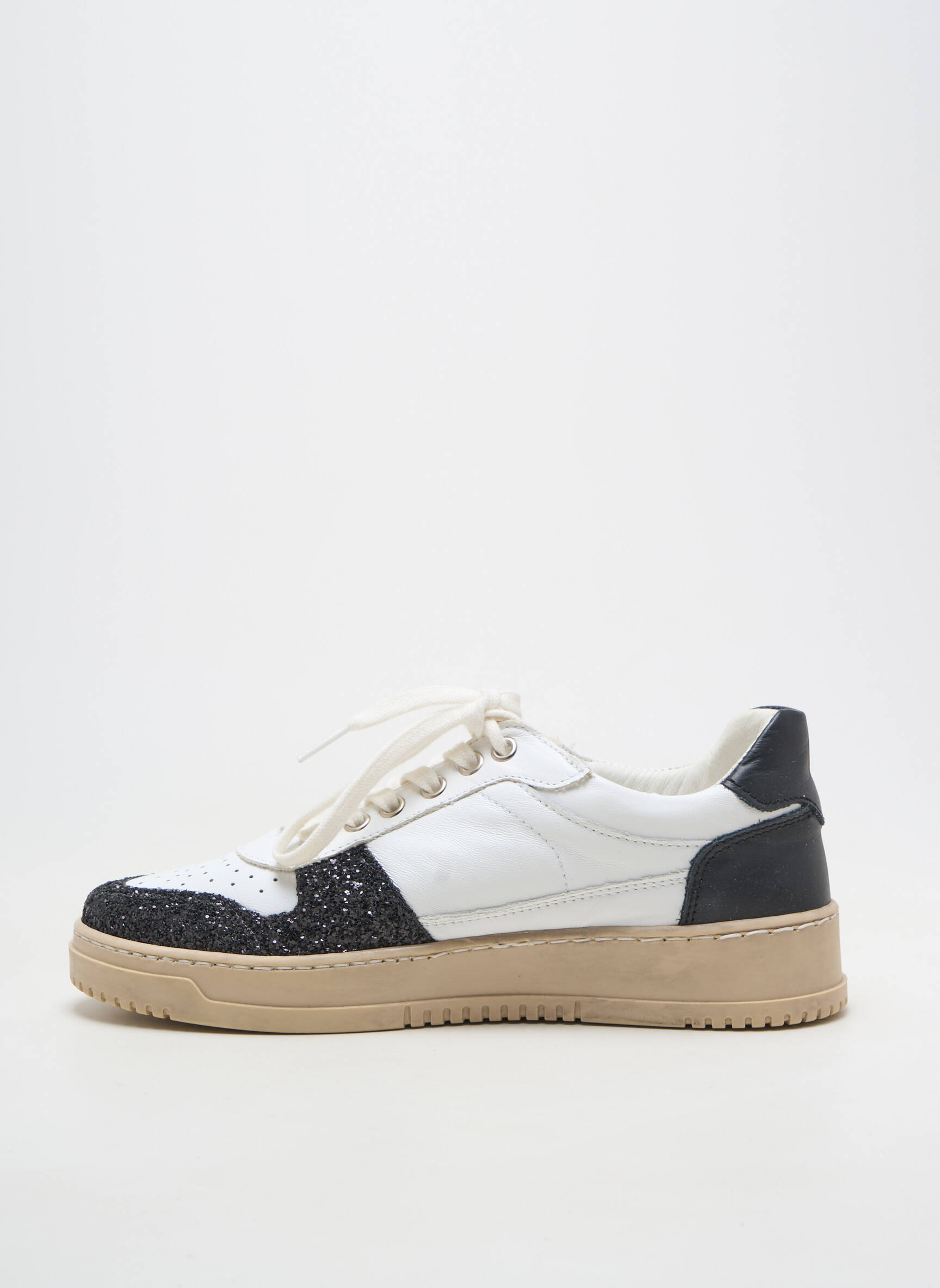 Adidași material neted toc plat până la 3 cm negru PLAY ONE femeie