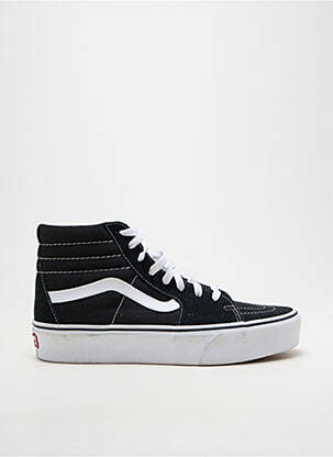 Adidași material neted vârf rotund negru VANS unisex