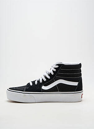 Adidași material neted vârf rotund negru VANS unisex