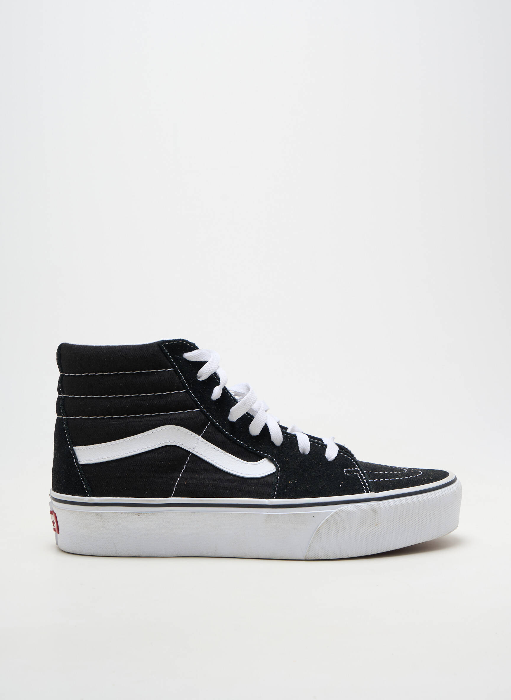 Adidași material neted vârf rotund negru VANS unisex
