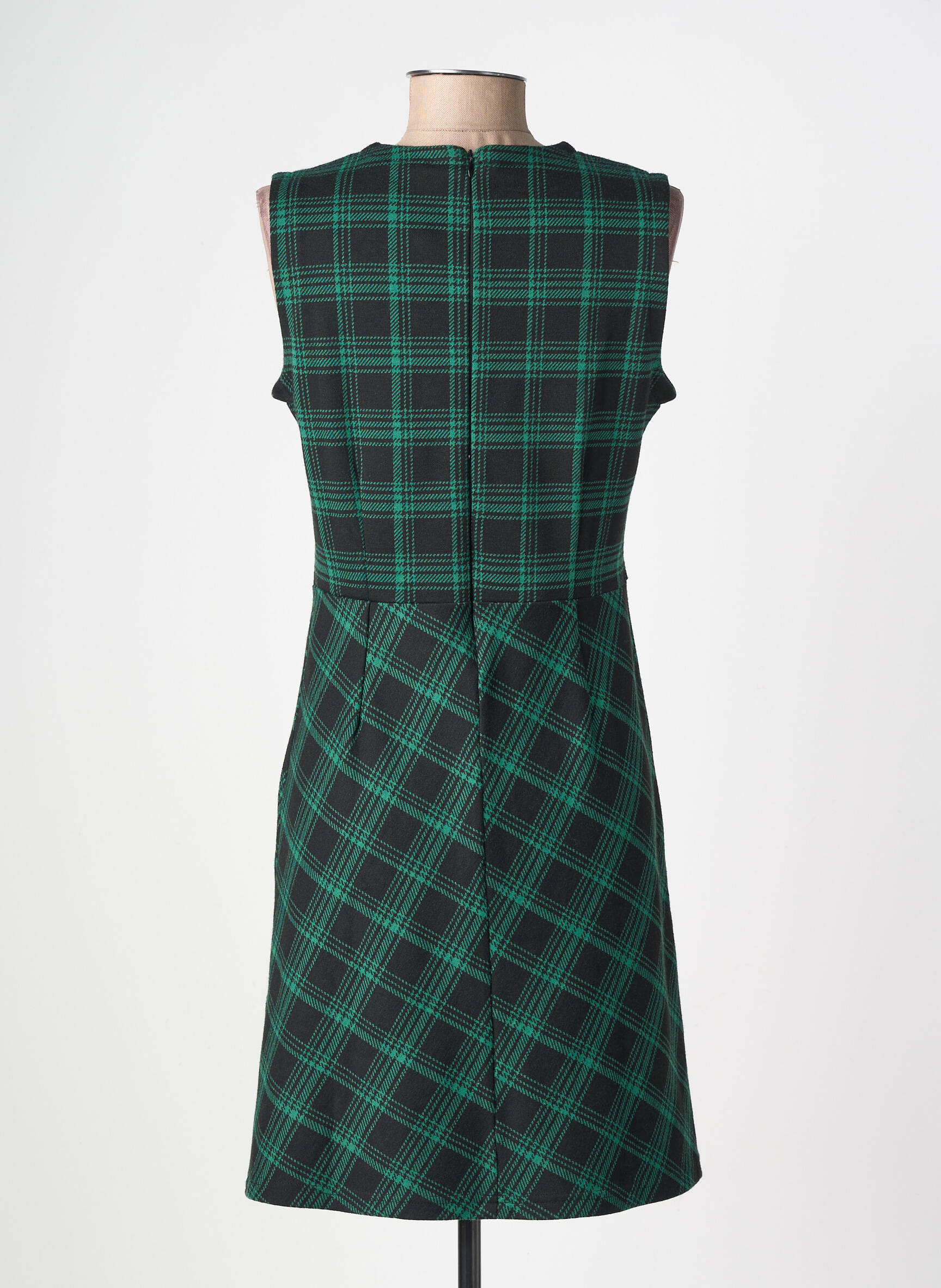 Rochie midi imprimeu fantezie fără mâneci verde MADEMOISELLE YEYE femeie