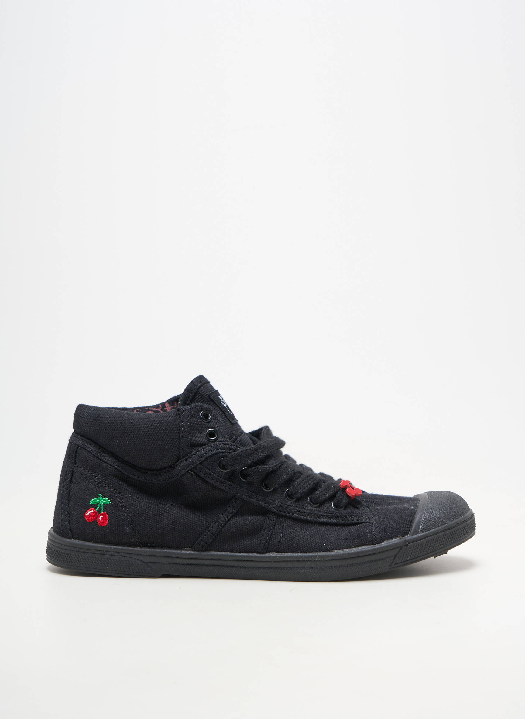 Adidași vârf rotund toc plat până la 3 cm negru LE TEMPS DES CERISES femeie