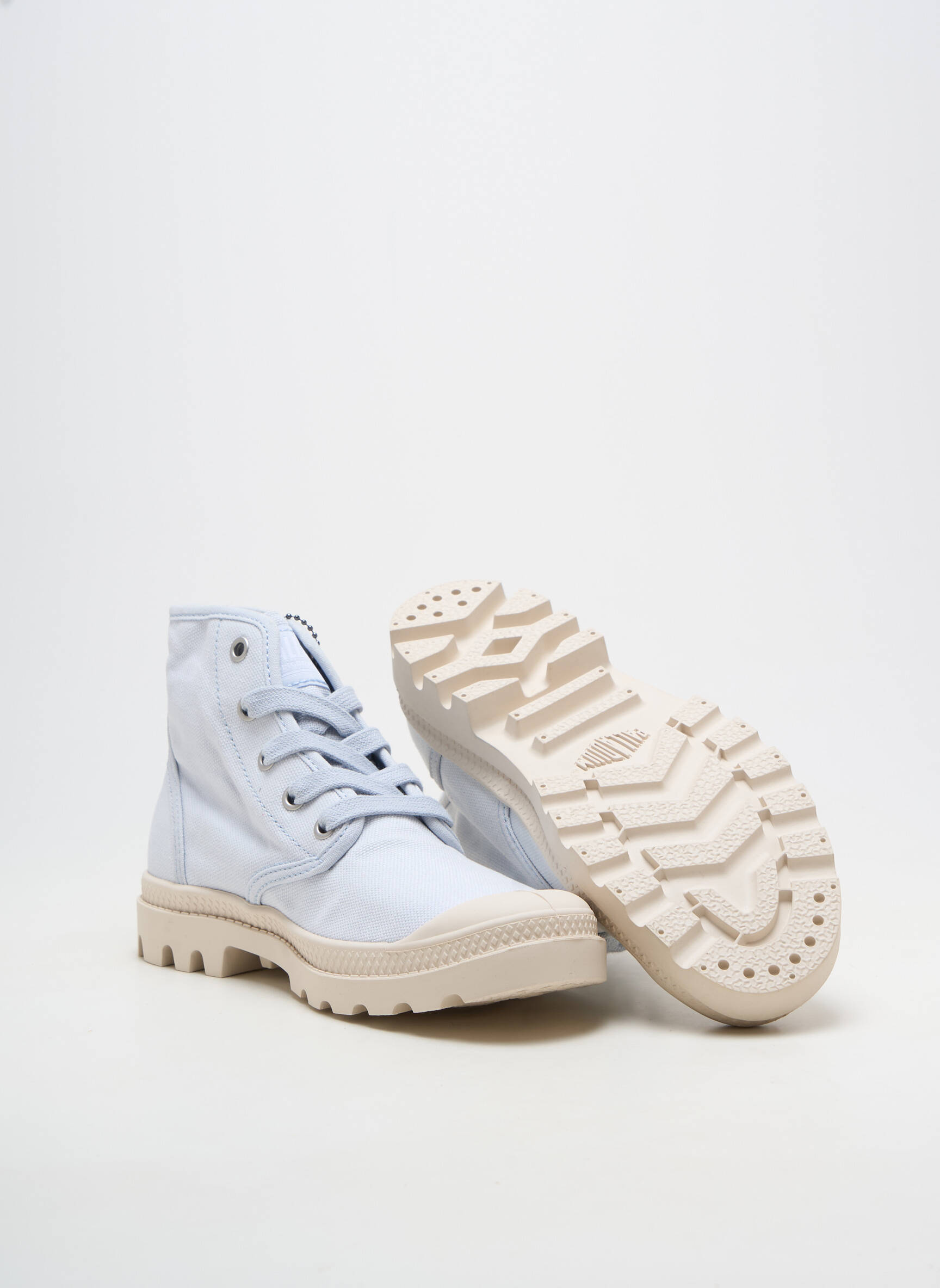 Adidași vârf rotund toc de 4 la 6 cm albastru PALLADIUM femeie
