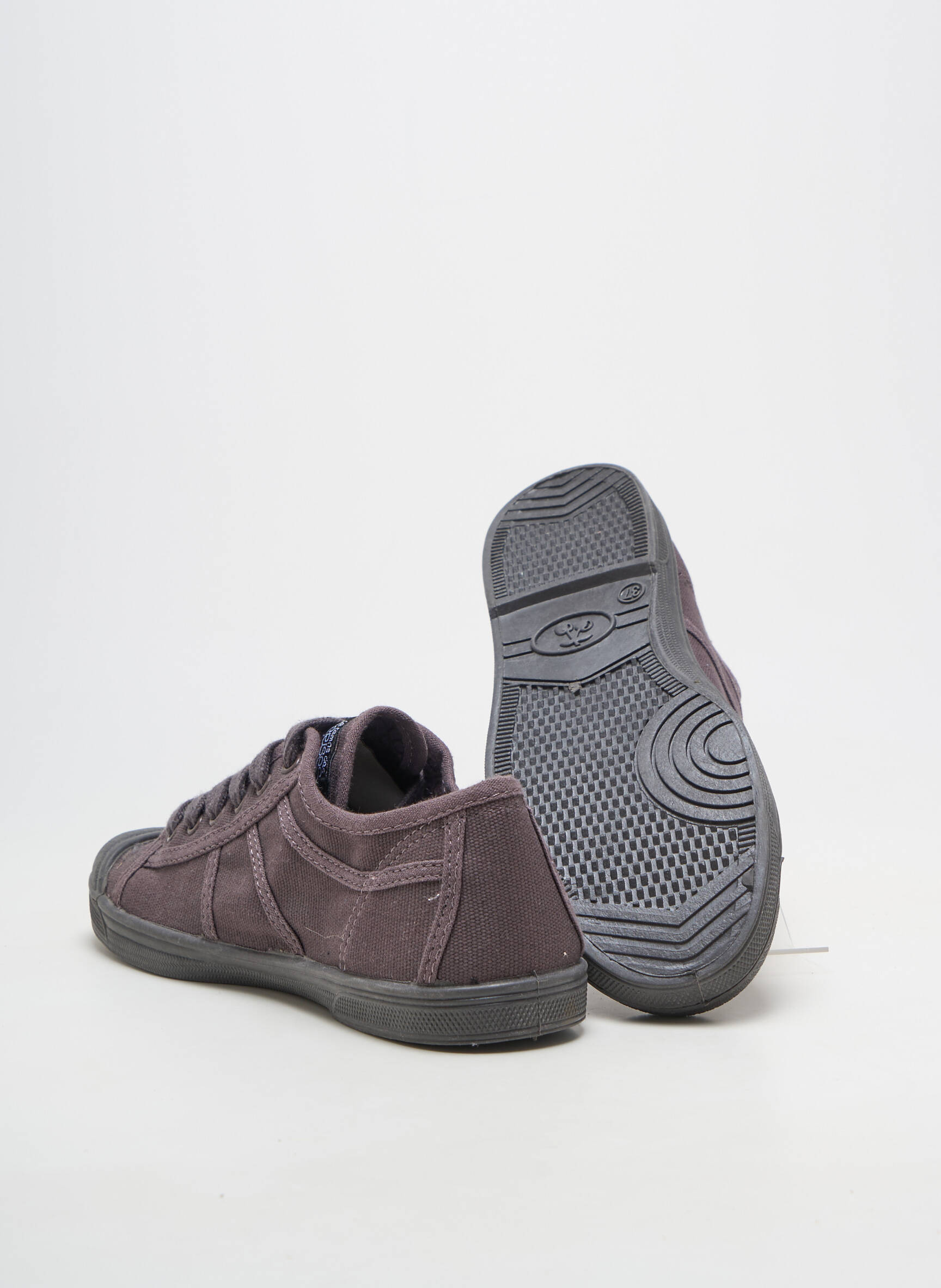 Adidași închidere cu șireturi toc plat până la 3 cm gri LE TEMPS DES CERISES femeie