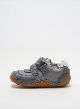 Adidași material neted vârf rotund gri CLARKS băiat