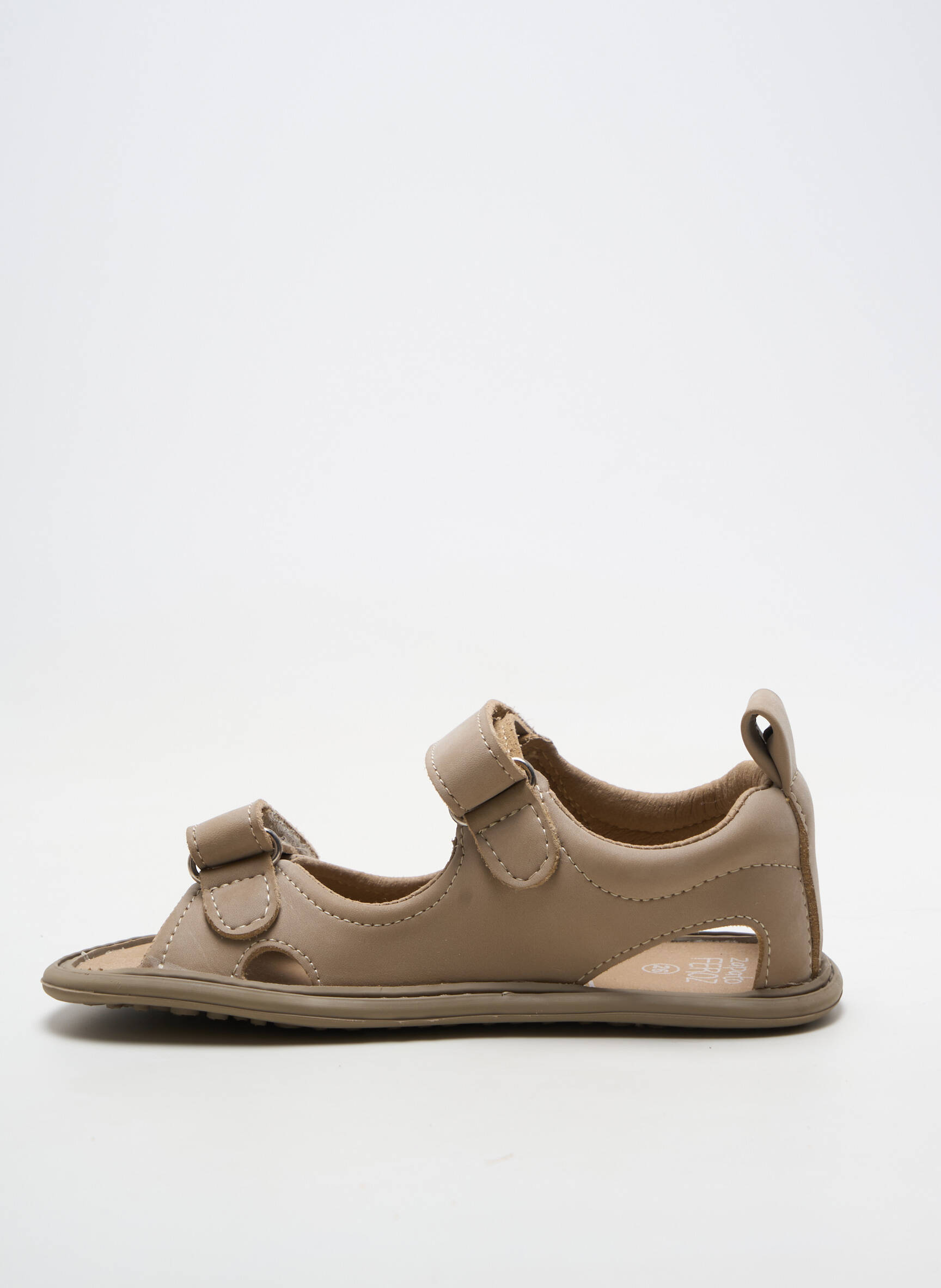Sandale/pantofi decupați material neted vârf pătrat bej ZAPATO FEROZ băiat