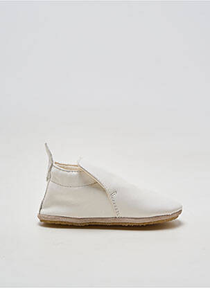 Papuci/pantofi de casă material neted vârf rotund alb NATURINO copil