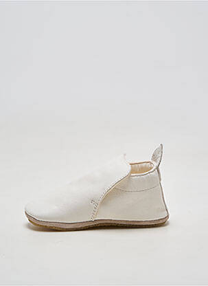 Papuci/pantofi de casă material neted vârf rotund alb NATURINO copil
