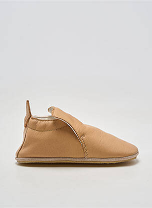 Papuci/pantofi de casă material neted vârf rotund maro NATURINO copil