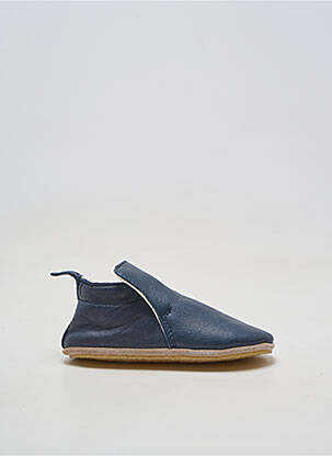 Papuci/pantofi de casă material neted vârf rotund albastru NATURINO copil