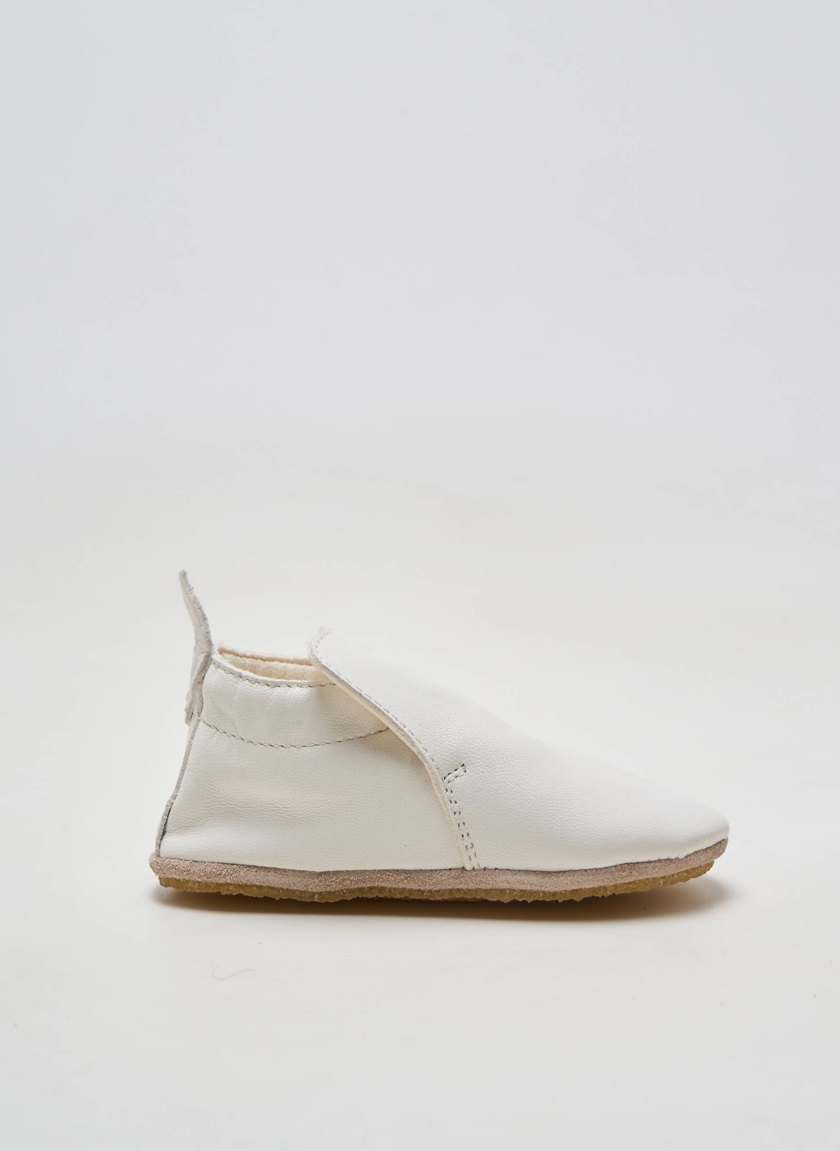 Papuci/pantofi de casă material neted vârf rotund alb NATURINO copil