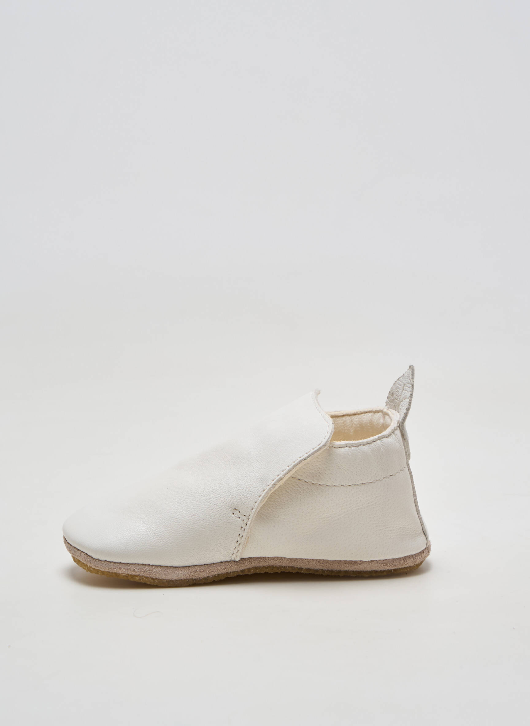 Papuci/pantofi de casă material neted vârf rotund alb NATURINO copil