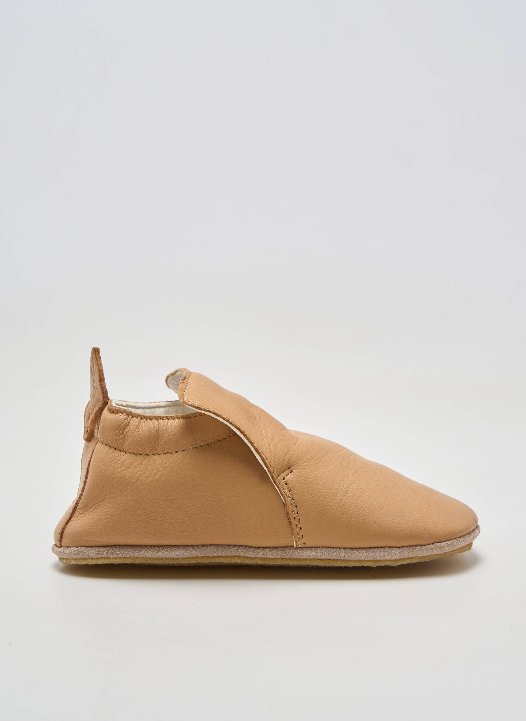Papuci/pantofi de casă material neted vârf rotund maro NATURINO copil