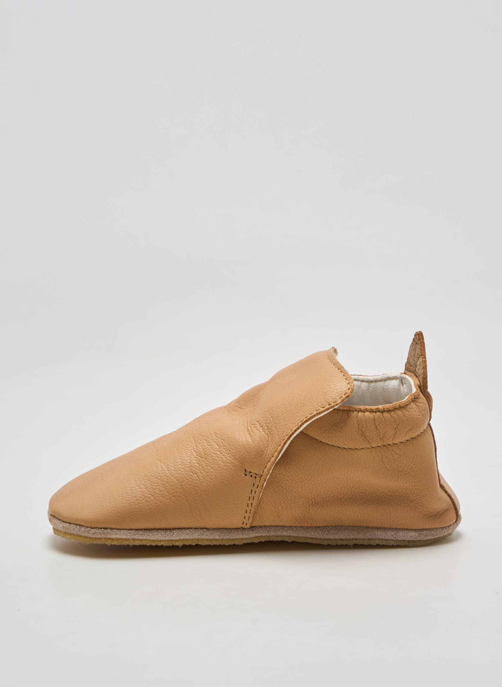 Papuci/pantofi de casă material neted vârf rotund maro NATURINO copil
