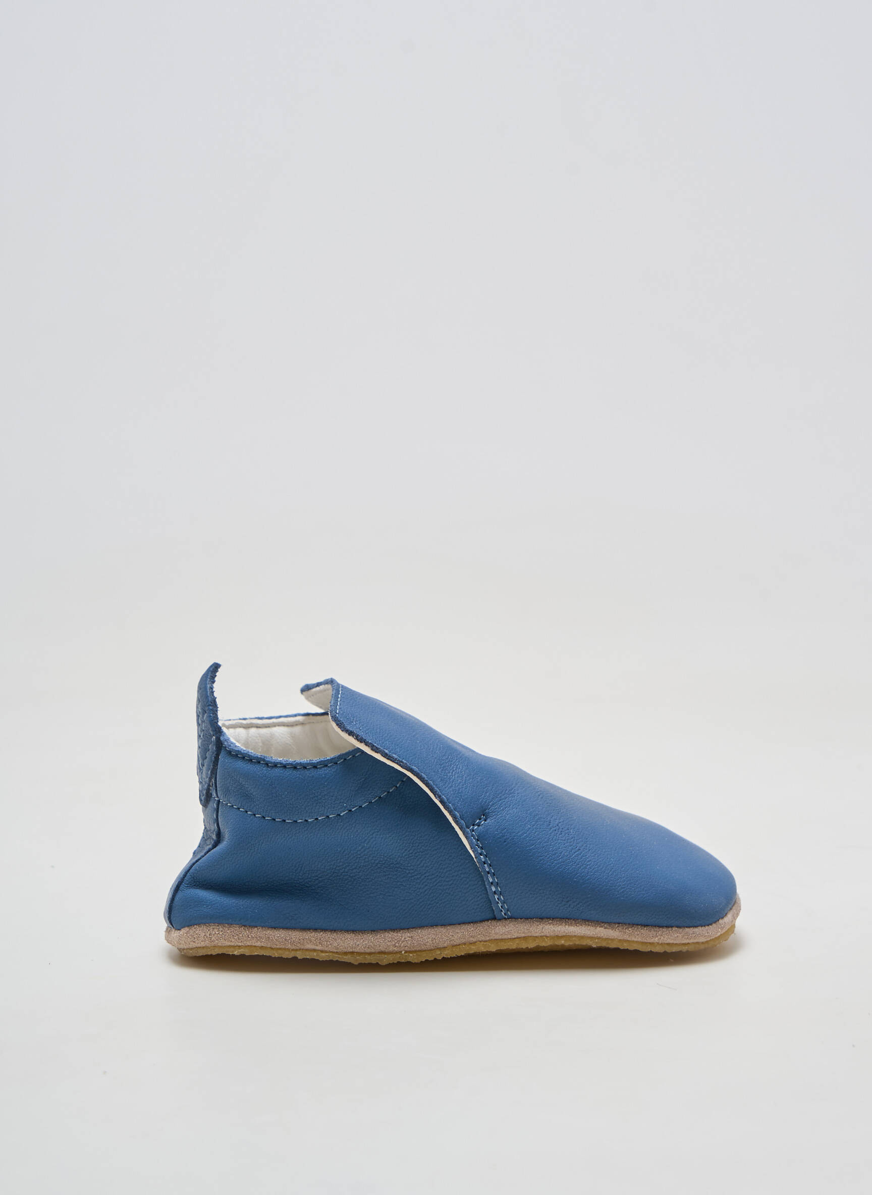 Papuci/pantofi de casă material neted vârf rotund albastru NATURINO copil