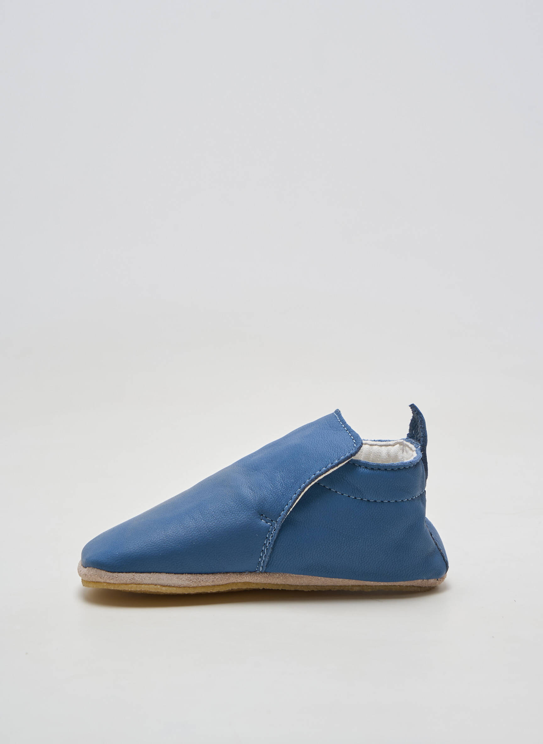 Papuci/pantofi de casă material neted vârf rotund albastru NATURINO copil