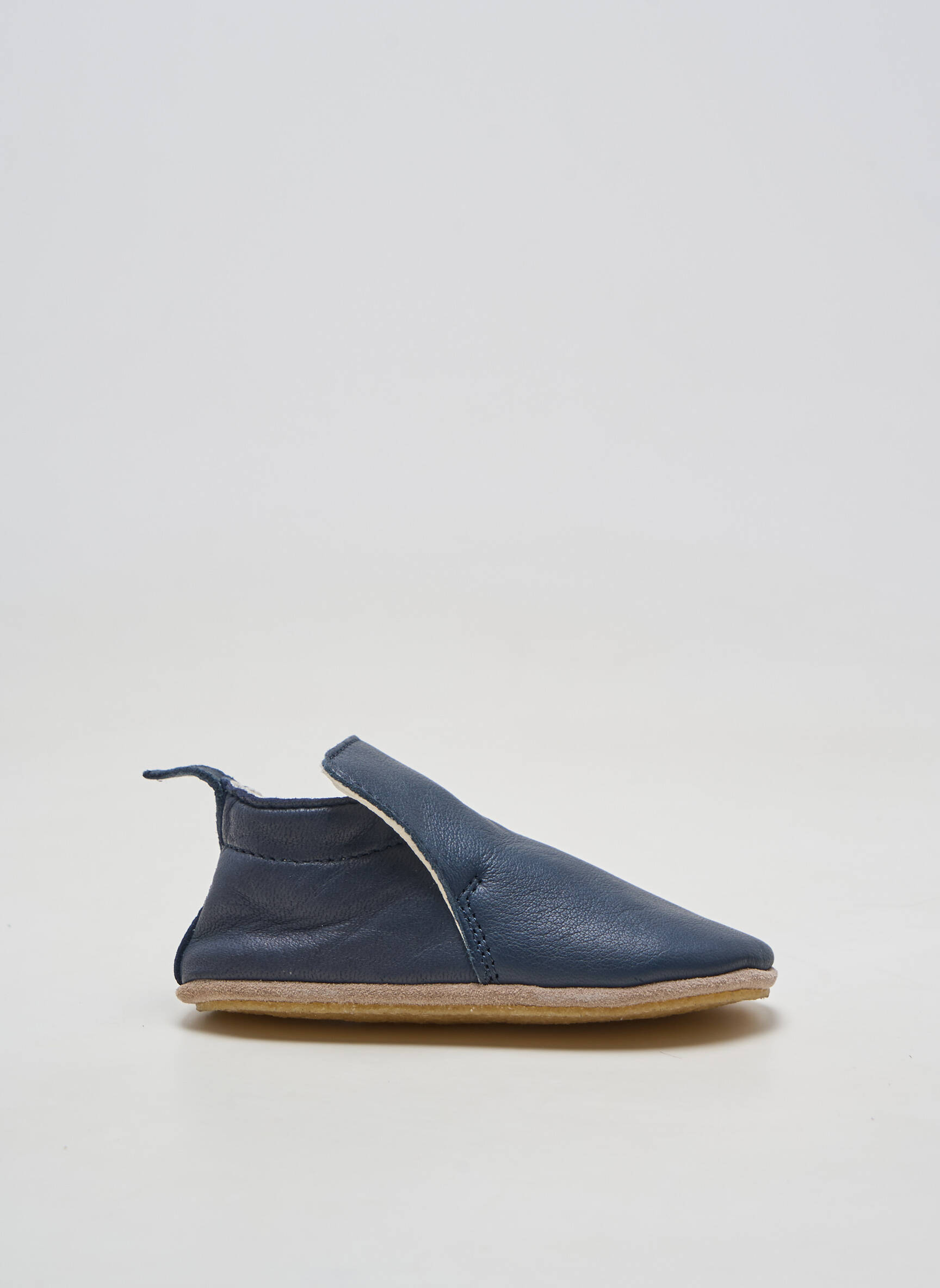 Papuci/pantofi de casă material neted vârf rotund albastru NATURINO copil