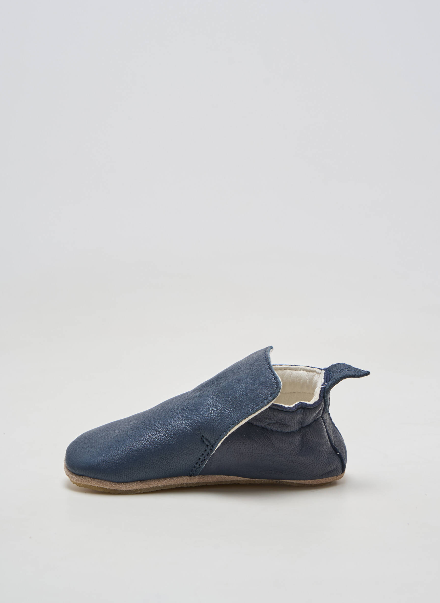 Papuci/pantofi de casă material neted vârf rotund albastru NATURINO copil