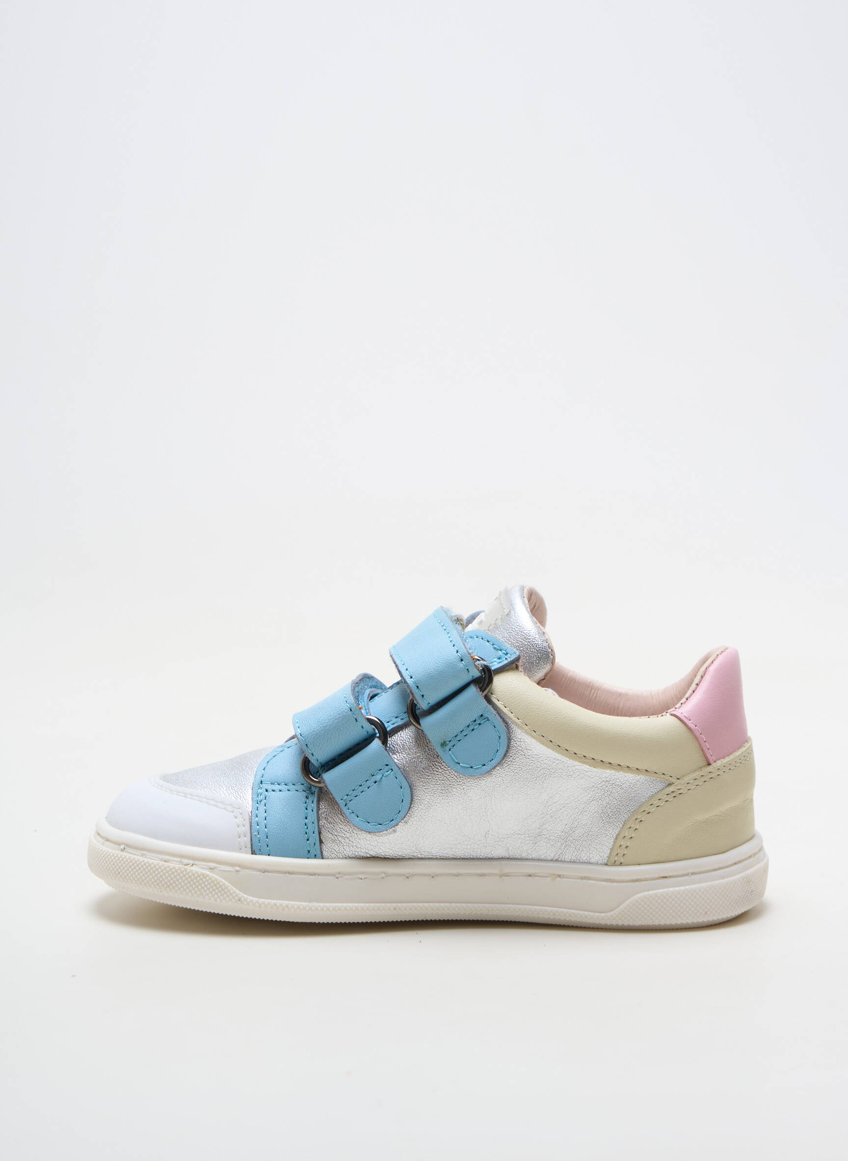 Adidași material neted vârf rotund alb ACEBOS fată