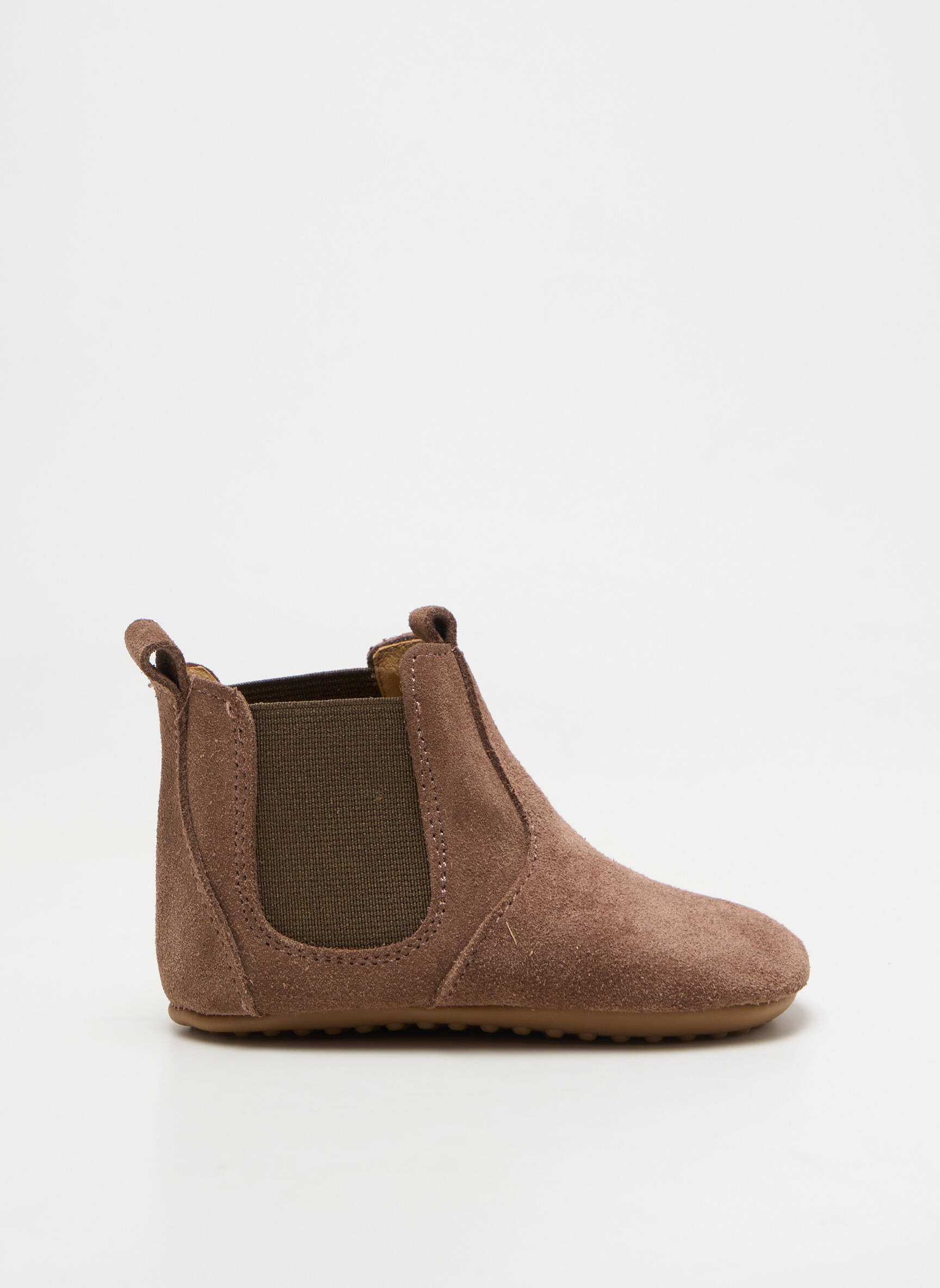 Papuci/pantofi de casă închidere elastică vârf rotund maro POM POM copil