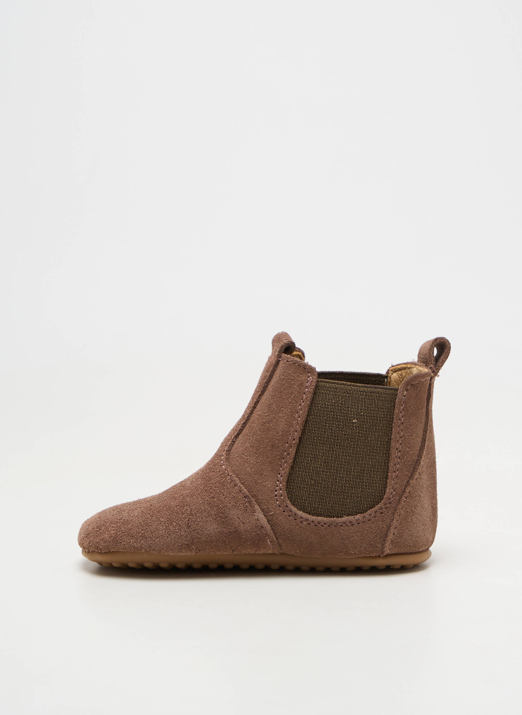 Papuci/pantofi de casă închidere elastică vârf rotund maro POM POM copil