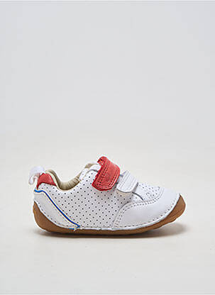 Adidași material neted vârf ascuțit alb CLARKS băiat