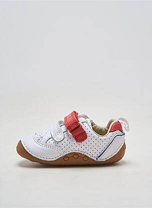 Adidași material neted vârf ascuțit alb CLARKS băiat