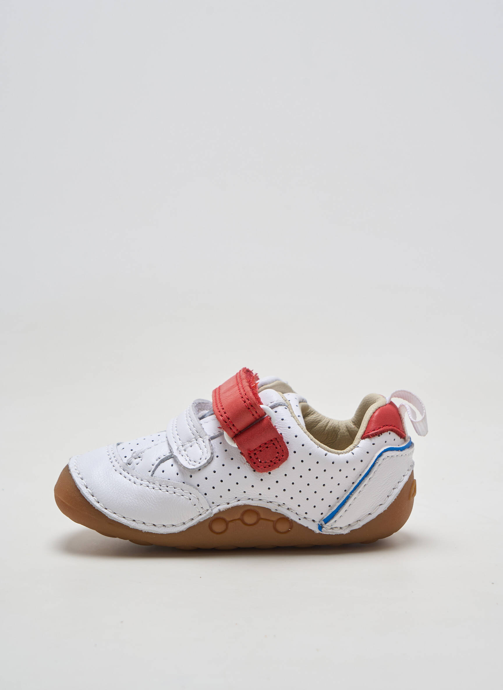 Adidași material neted vârf ascuțit alb CLARKS băiat
