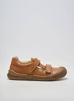 Adidași material neted vârf rotund maro NATURINO băiat
