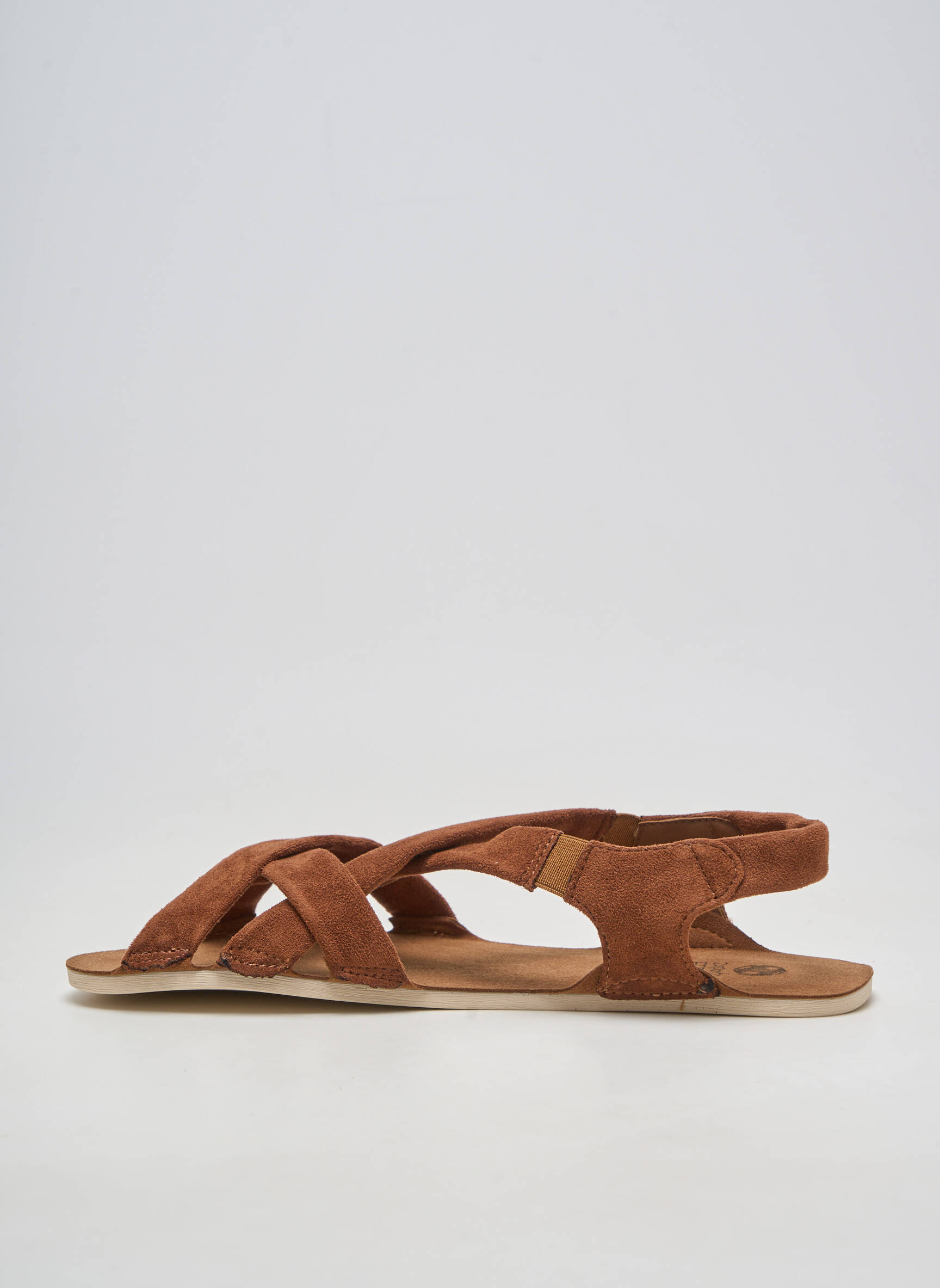 Sandale/pantofi decupați material neted toc plat până la 3 cm maro ZAPATO FEROZ femeie
