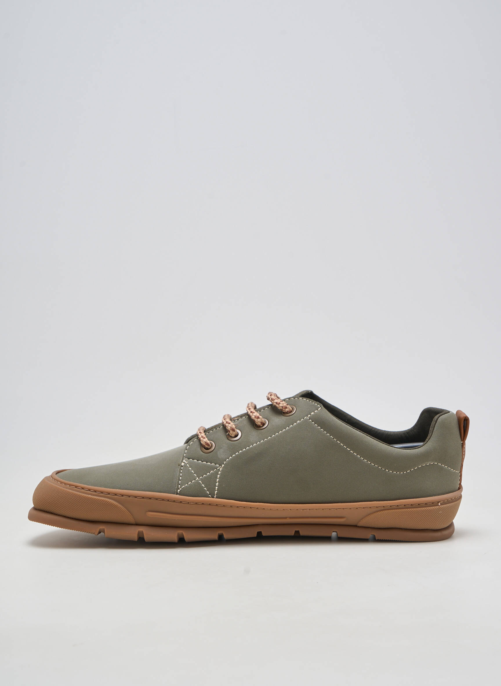 Adidași material neted vârf rotund verde ZAPATO FEROZ bărbat