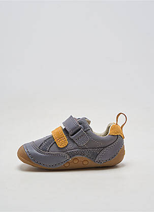Adidași material neted vârf rotund gri CLARKS băiat