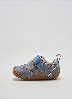 Adidași material neted vârf rotund gri CLARKS băiat