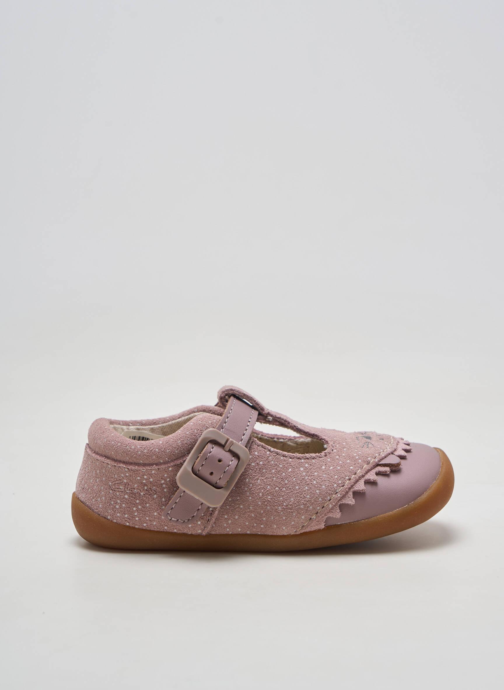 Balerine material neted vârf rotund roz CLARKS fată
