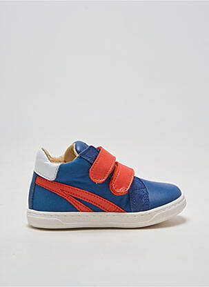 Adidași material neted vârf rotund albastru ACEBOS băiat