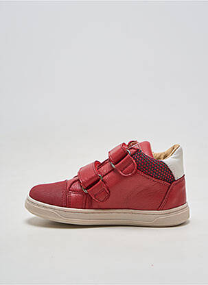Adidași material neted vârf rotund roșu ACEBOS băiat