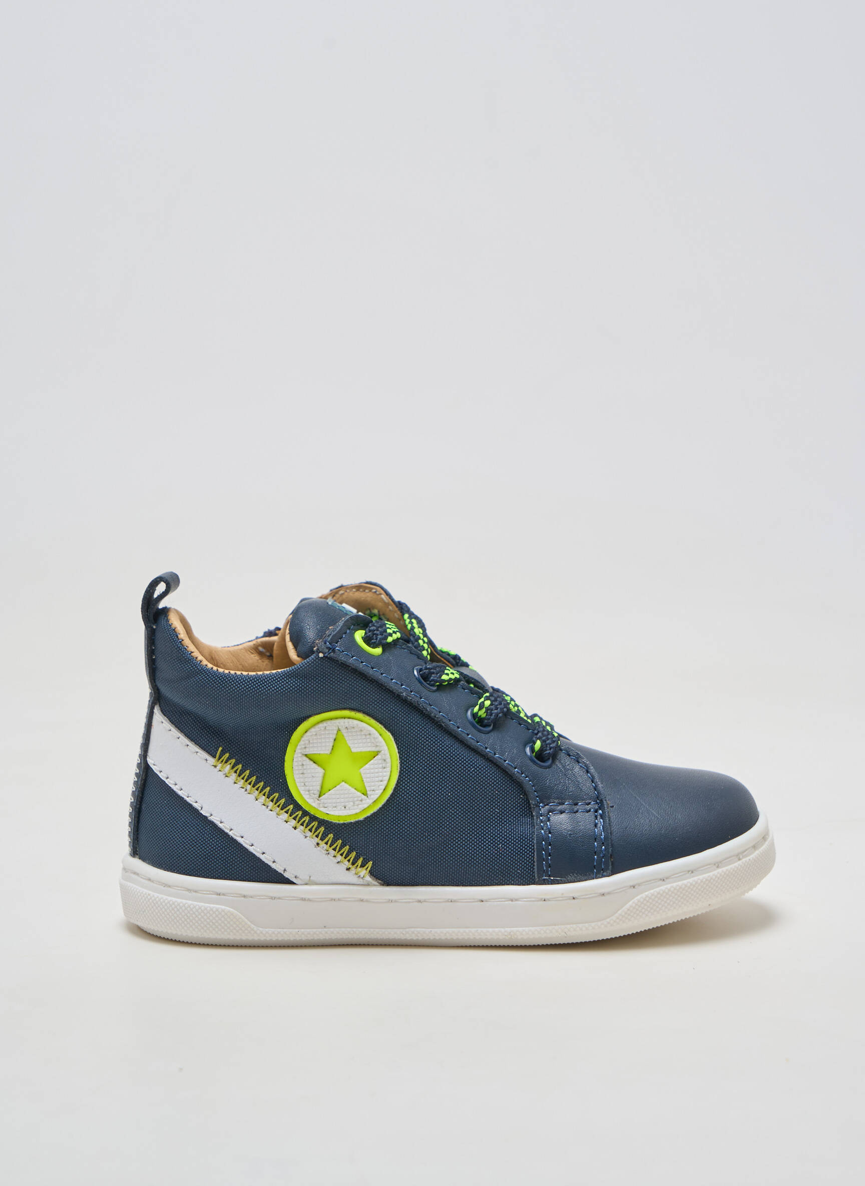 Adidași material neted vârf rotund albastru ACEBOS băiat