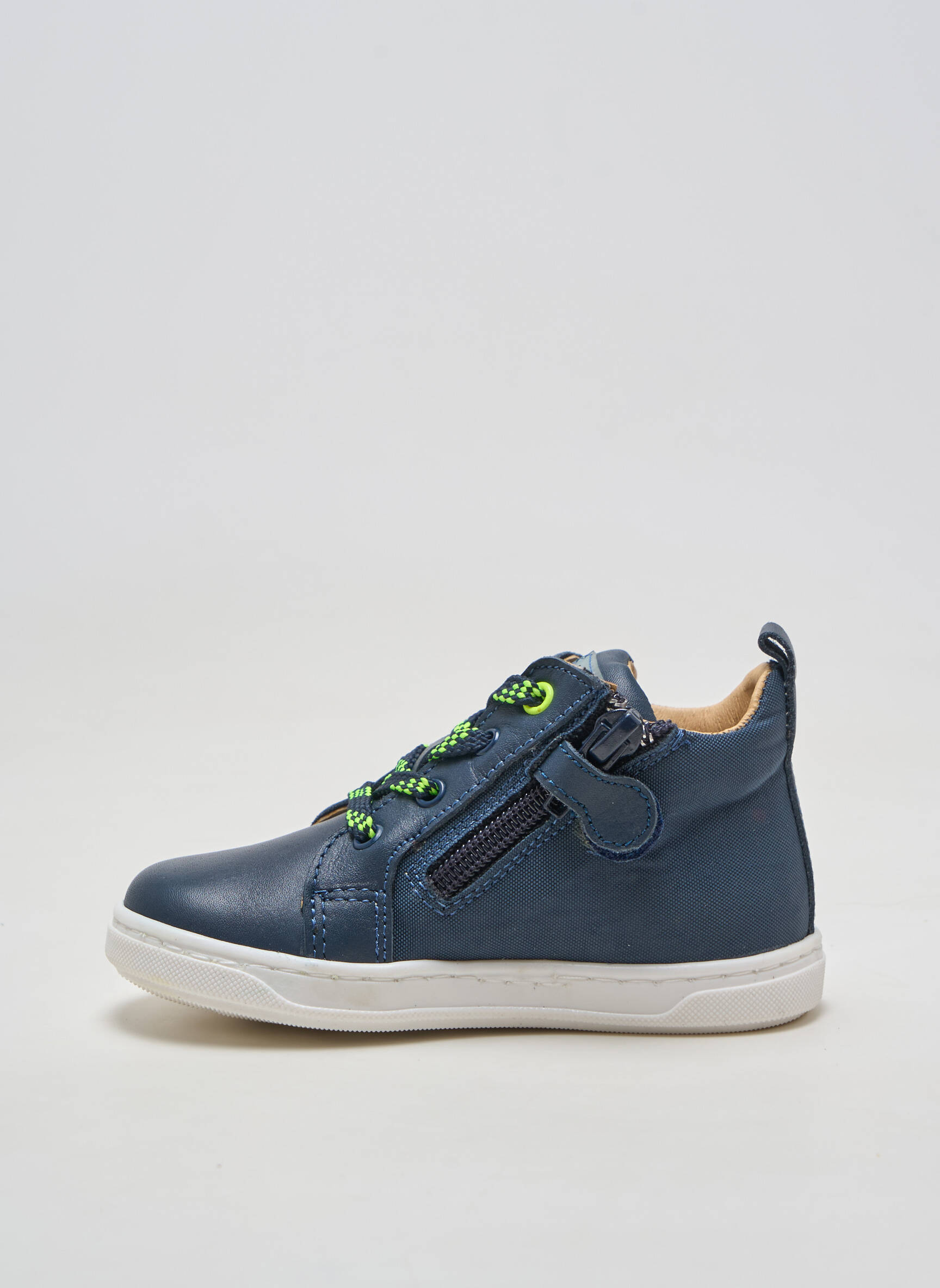 Adidași material neted vârf rotund albastru ACEBOS băiat