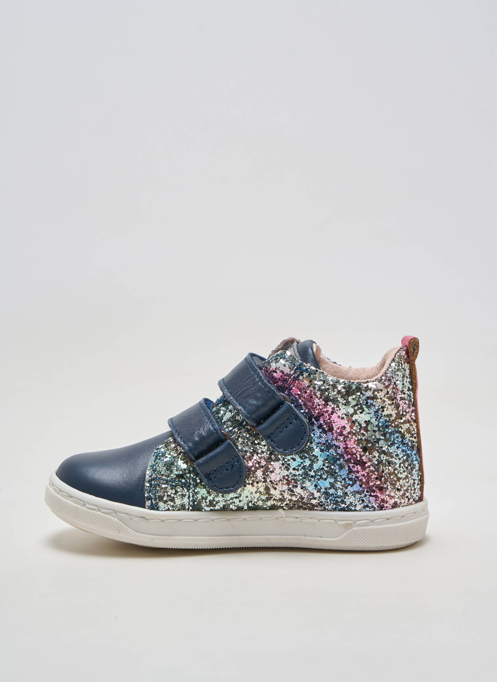 Adidași material neted vârf rotund albastru ACEBOS fată