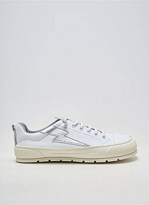 Adidași material neted vârf rotund alb ZAPATO FEROZ bărbat